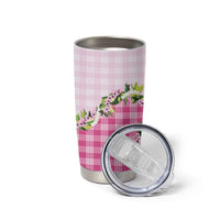 Pink Hawaii Palaka Tumbler Cup Maile Pikake Honohono Orchid Lei LT05 - Polynesian Pride