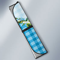 Blue Hawaii Palaka Auto Sun Shade Maile Pikake Honohono Orchid Lei LT05 - Polynesian Pride