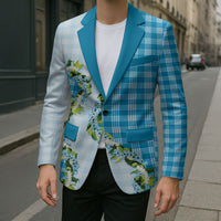 Blue Hawaii Palaka Blazer Maile Pikake Honohono Orchid Lei LT05 - Polynesian Pride