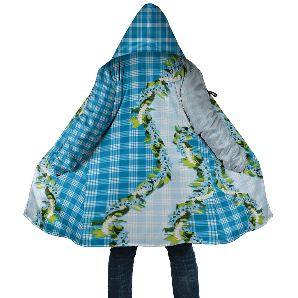 Blue Hawaii Palaka Cloak Maile Pikake Honohono Orchid Lei LT05 Unisex Blue - Polynesian Pride