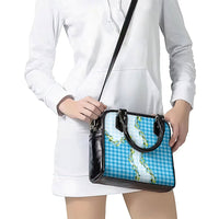 Blue Hawaii Palaka Shoulder Handbag Maile Pikake Honohono Orchid Lei LT05 - Polynesian Pride