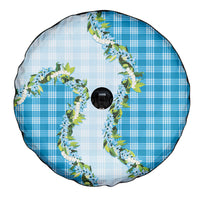 Blue Hawaii Palaka Spare Tire Cover Maile Pikake Honohono Orchid Lei LT05 - Polynesian Pride