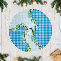 Blue Hawaii Palaka Tree Skirt Maile Pikake Honohono Orchid Lei LT05 Casual Blue - Polynesian Pride