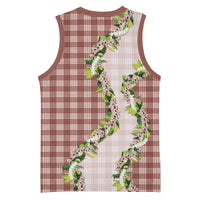 Mocha Hawaii Palaka Basketball Jersey Maile Pikake Honohono Orchid Lei LT05 - Polynesian Pride
