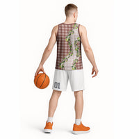 Mocha Hawaii Palaka Basketball Jersey Maile Pikake Honohono Orchid Lei LT05 - Polynesian Pride