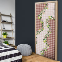 Mocha Hawaii Palaka Door Cover Maile Pikake Honohono Orchid Lei LT05 - Polynesian Pride