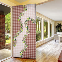 Mocha Hawaii Palaka Door Cover Maile Pikake Honohono Orchid Lei LT05 - Polynesian Pride