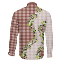Mocha Hawaii Palaka Family Matching Summer Maxi Dress and Hawaiian Shirt Maile Pikake Honohono Orchid Lei LT05 - Polynesian Pride