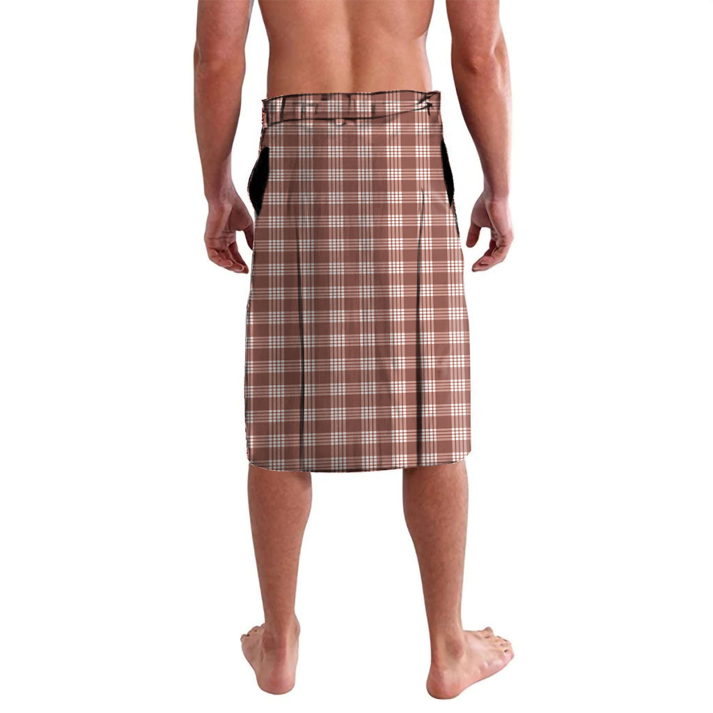 Mocha Hawaii Palaka Lavalava Maile Pikake Honohono Orchid Lei LT05 - Polynesian Pride