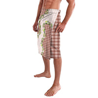 Mocha Hawaii Palaka Lavalava Maile Pikake Honohono Orchid Lei LT05 - Polynesian Pride