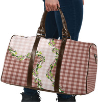 Mocha Hawaii Palaka Travel Bag Maile Pikake Honohono Orchid Lei LT05 - Polynesian Pride