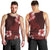 Hawaii Hibiscus With Oxblood Polynesian Pattern Men Tank Top