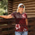 Hawaii Hibiscus With Oxblood Polynesian Pattern Women Polo Shirt