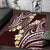 Plumeria With Oxblood Polynesian Tattoo Pattern Area Rug