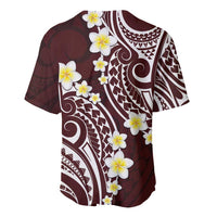 Plumeria With Oxblood Polynesian Tattoo Pattern Baseball Jersey LT05 - Polynesian Pride
