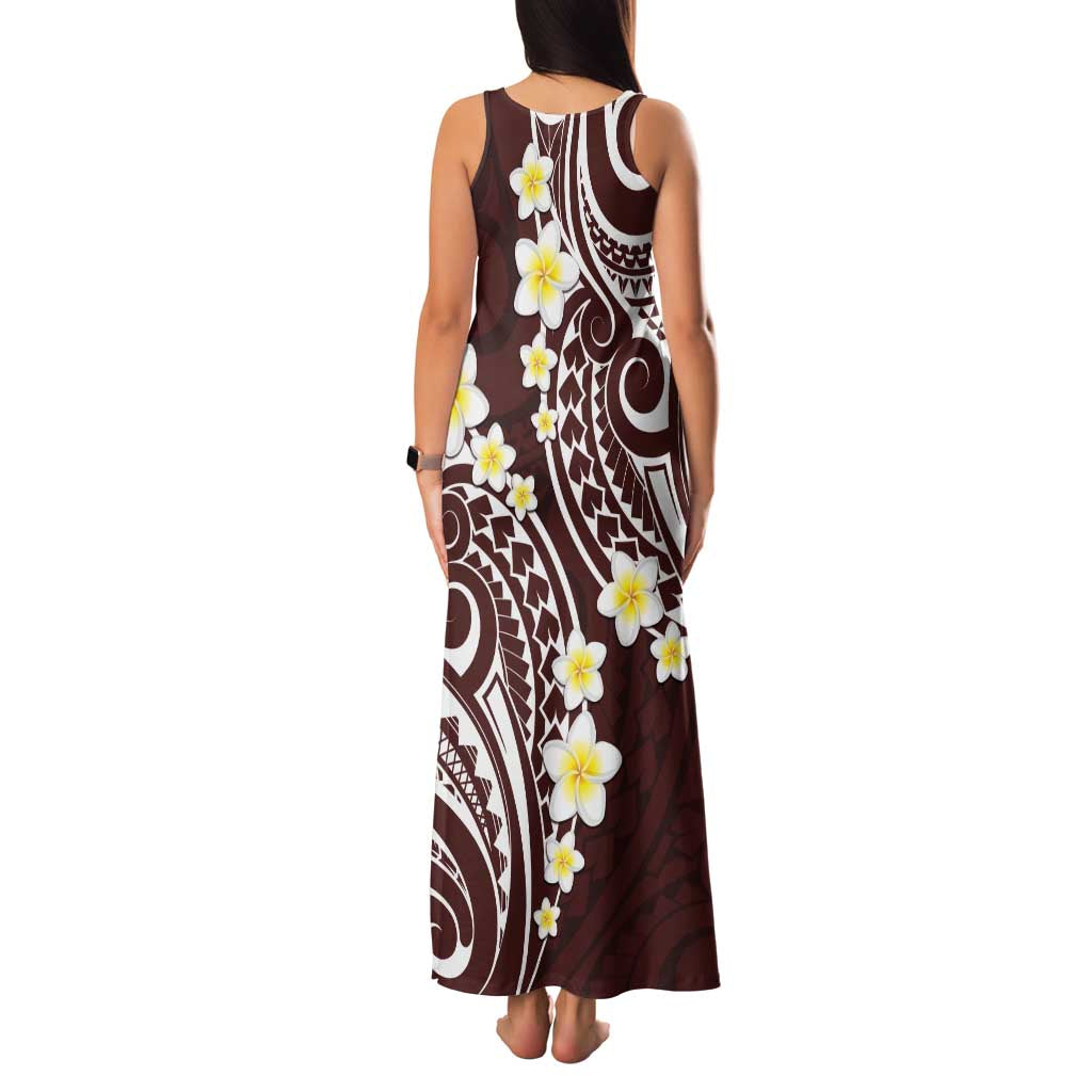 Plumeria With Oxblood Polynesian Tattoo Pattern Family Matching Tank Maxi Dress and Hawaiian Shirt LT05 - Polynesian Pride