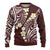 Plumeria With Oxblood Polynesian Tattoo Pattern Ugly Christmas Sweater