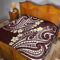 Plumeria With Oxblood Polynesian Tattoo Pattern Quilt LT05 - Polynesian Pride