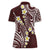 Plumeria With Oxblood Polynesian Tattoo Pattern Women Polo Shirt