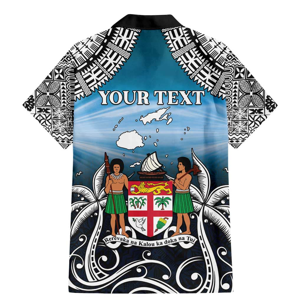 Personalised Happy 50th Fiji Day Family Matching Mermaid Dress and Hawaiian Shirt Forever Fiji With Tapa Tribal Pattern