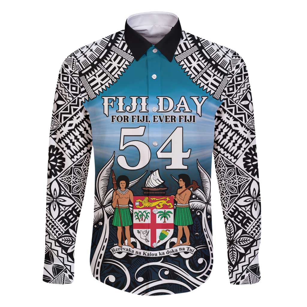 Personalised Happy 50th Fiji Day Family Matching Mermaid Dress and Hawaiian Shirt Forever Fiji With Tapa Tribal Pattern