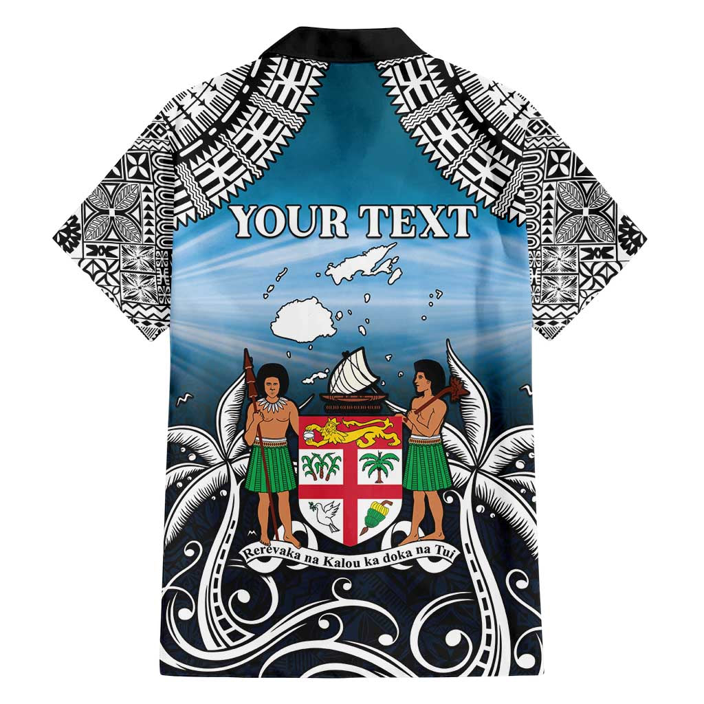 Personalised Happy 50th Fiji Day Family Matching Tank Maxi Dress and Hawaiian Shirt Forever Fiji With Tapa Tribal Pattern