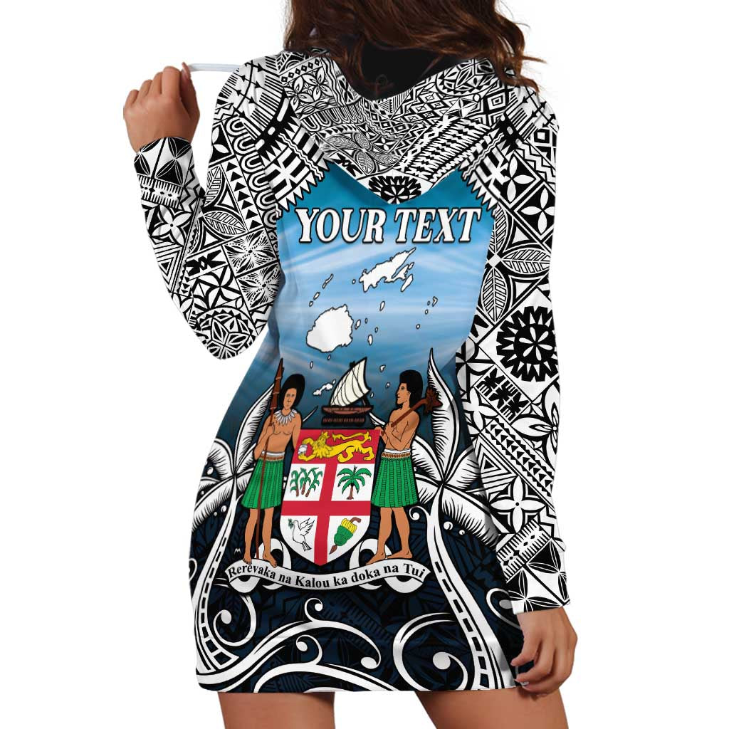 Personalised Happy 50th Fiji Day Hoodie Dress Forever Fiji With Tapa Tribal Pattern