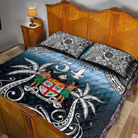 Happy 54th Fiji Day Quilt Bed Set Forever Fiji With Tapa Tribal Pattern