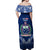 Samoa Rugby Off Shoulder Maxi Dress World Cup 2023 Coat Of Arms With Polynesian Pattern LT05 - Polynesian Pride