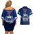 Custom Samoa Rugby Couples Matching Off Shoulder Short Dress and Hawaiian Shirt World Cup 2023 Coat Of Arms With Polynesian Pattern LT05 - Polynesian Pride