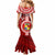 Tonga Rugby Mermaid Dress World Cup 2023 Coat Of Arms Ngatu Pattern LT05 - Polynesian Pride