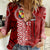 Tonga Rugby Women Casual Shirt World Cup 2023 Coat Of Arms Ngatu Pattern LT05 Female Red - Polynesian Pride
