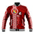 Custom Tonga Rugby Baseball Jacket World Cup 2023 Coat Of Arms Ngatu Pattern LT05 Unisex Red - Polynesian Pride