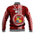 Custom Tonga Rugby Baseball Jacket World Cup 2023 Coat Of Arms Ngatu Pattern LT05 - Polynesian Pride