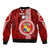 Custom Tonga Rugby Bomber Jacket World Cup 2023 Coat Of Arms Ngatu Pattern LT05 - Polynesian Pride