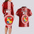 Custom Tonga Rugby Couples Matching Long Sleeve Bodycon Dress and Hawaiian Shirt World Cup 2023 Coat Of Arms Ngatu Pattern LT05 - Polynesian Pride