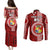 Custom Tonga Rugby Couples Matching Puletasi Dress and Long Sleeve Button Shirts World Cup 2023 Coat Of Arms Ngatu Pattern LT05 - Polynesian Pride