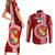 Custom Tonga Rugby Couples Matching Short Sleeve Bodycon Dress and Long Sleeve Button Shirts World Cup 2023 Coat Of Arms Ngatu Pattern LT05 - Polynesian Pride