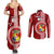 Custom Tonga Rugby Couples Matching Summer Maxi Dress and Long Sleeve Button Shirts World Cup 2023 Coat Of Arms Ngatu Pattern LT05 - Polynesian Pride