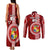 Custom Tonga Rugby Couples Matching Tank Maxi Dress and Long Sleeve Button Shirts World Cup 2023 Coat Of Arms Ngatu Pattern LT05 - Polynesian Pride
