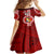 Custom Tonga Rugby Family Matching Off Shoulder Short Dress and Hawaiian Shirt World Cup 2023 Coat Of Arms Ngatu Pattern LT05 - Polynesian Pride