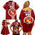 Custom Tonga Rugby Family Matching Off Shoulder Short Dress and Hawaiian Shirt World Cup 2023 Coat Of Arms Ngatu Pattern LT05 - Polynesian Pride