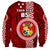 Custom Tonga Rugby Sweatshirt World Cup 2023 Coat Of Arms Ngatu Pattern LT05 - Polynesian Pride