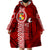 Custom Tonga Rugby Wearable Blanket Hoodie World Cup 2023 Coat Of Arms Ngatu Pattern LT05 - Polynesian Pride