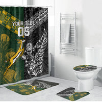 Rugby New Zealand South Africa Bathroom Set Maori Tiki Springboks Together
