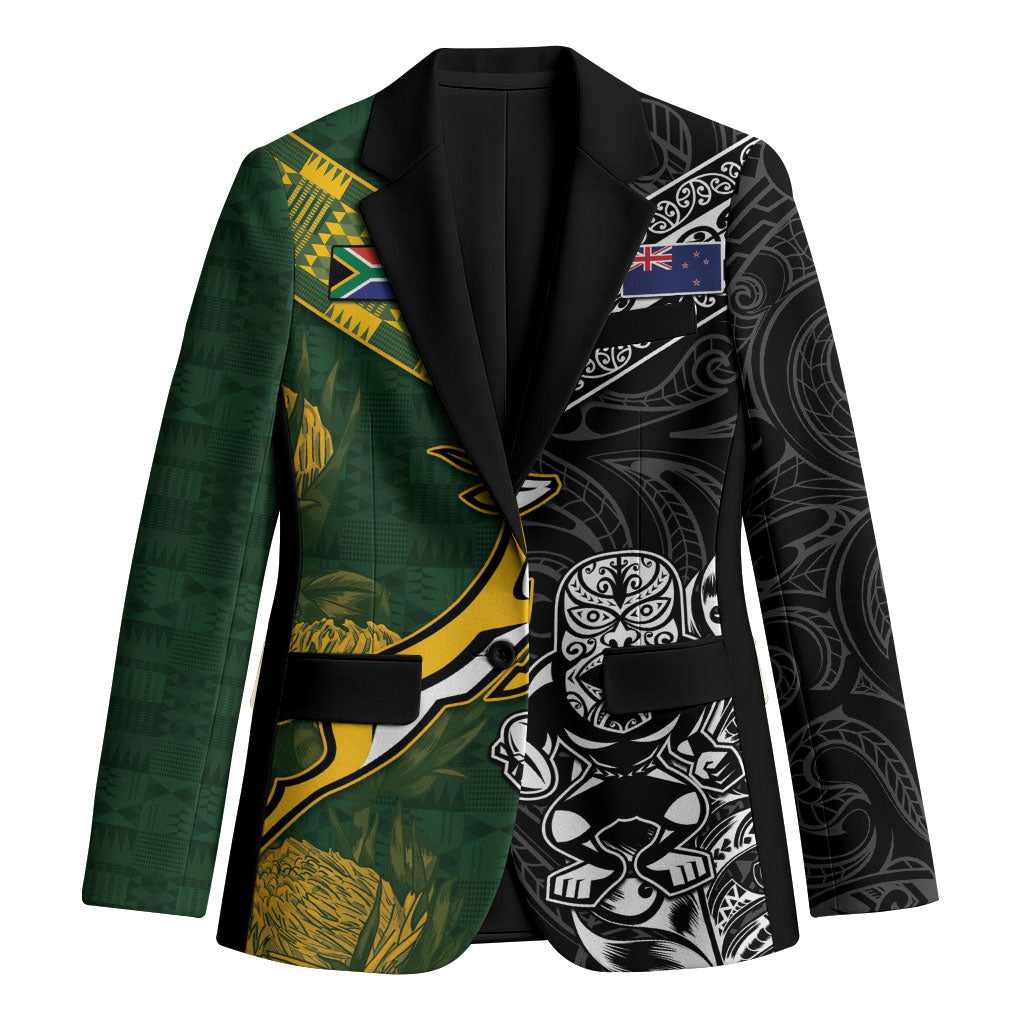 Rugby New Zealand South Africa Blazer Maori Tiki Springboks Together