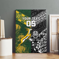 Rugby New Zealand South Africa Canvas Wall Art Maori Tiki Springboks Together