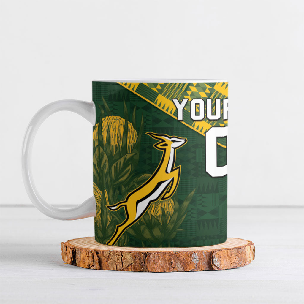 Rugby New Zealand South Africa Ceramic Mug Maori Tiki Springboks Together