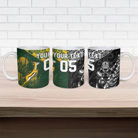 Rugby New Zealand South Africa Ceramic Mug Maori Tiki Springboks Together