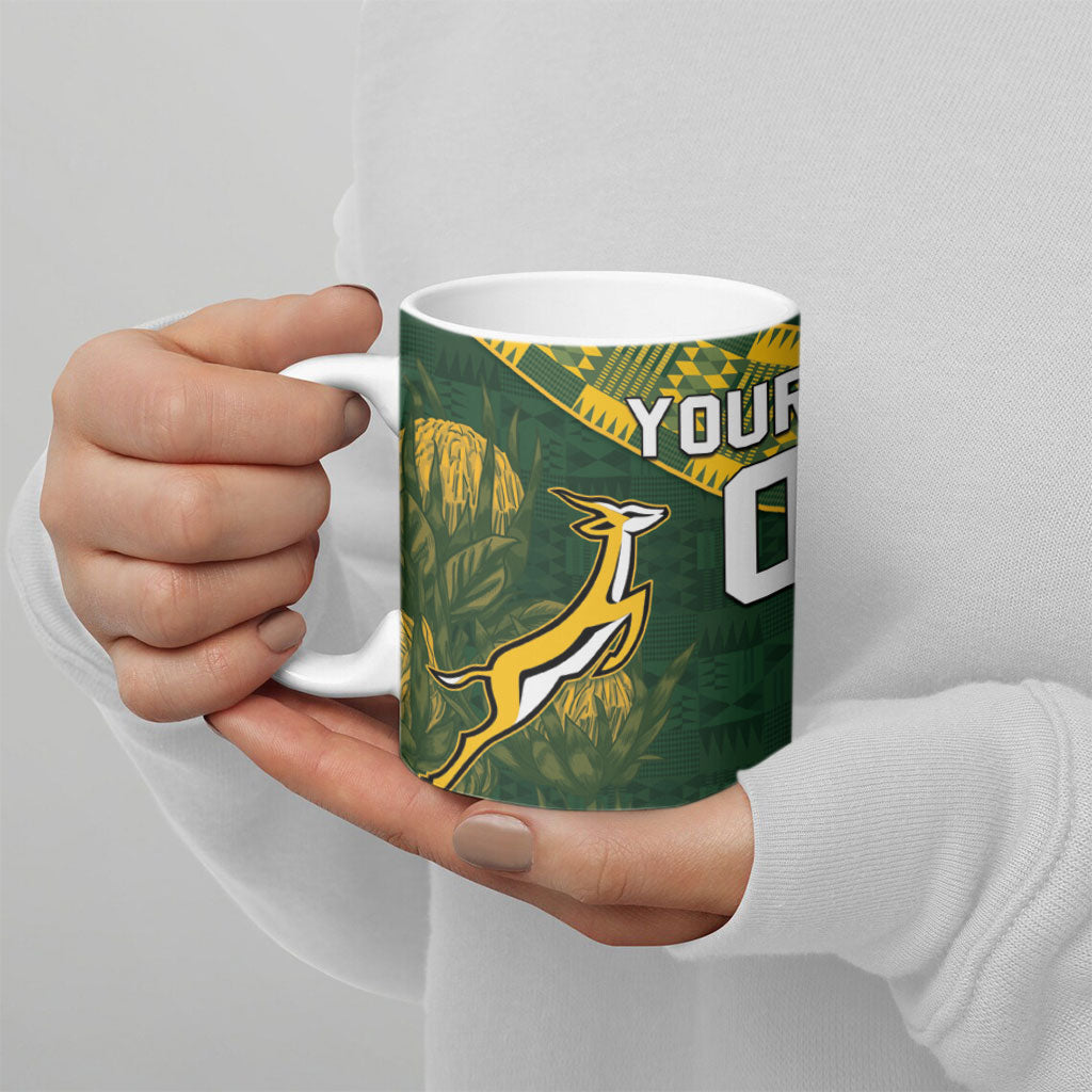 Rugby New Zealand South Africa Ceramic Mug Maori Tiki Springboks Together